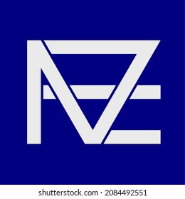 logotipo en monograma de las letras A y Z. El logotipo es sencillo, moderno y elegante.