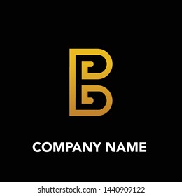 Monogram logo. Luxury logo. Modern logo. Graphic design. Logo on Black background