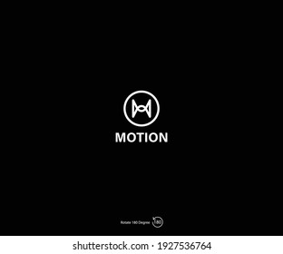 Monogram Logo M Logo Brand with creative idea rotate it 180 degree same result