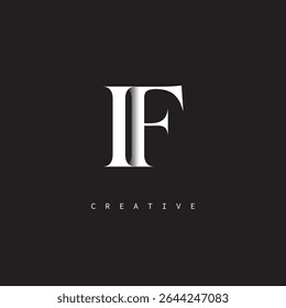 IF Monogram Logo Minimal Elegant Letter mark for Luxury, Fashion   Creative Brands	
