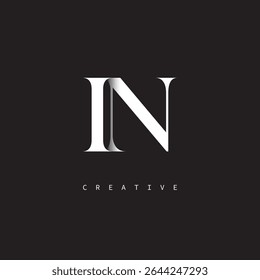 IN Monogram Logo Minimal Elegant Letter mark for Luxury, Fashion   Creative Brands	
