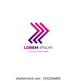 Monogram logo with modern gradient style and futuristic. The best choice to start new bussiness or rebranding. Ready to use for your company. Vector EPS 10