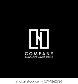 Monogram Logo N initial letter looping linked square line shape design for business style.