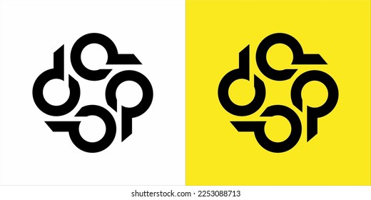 monogram logo  O O I O with black color and elegant white and yellow background