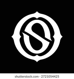 Monogram Logo SO or OS Modern Classic Vibrant, Can Be Applied to Logos, Clothing Designs, Social Media Visuals, Print Materials, and Various Digital Branding Purposes