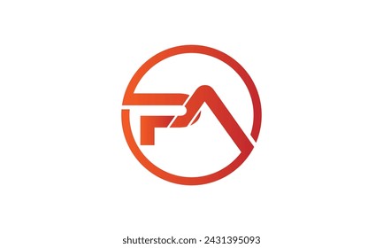monogram logo pa letter minimalist