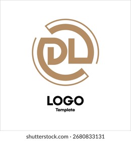Monogram logo PD with circular frame