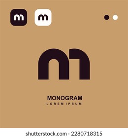 Prima del logotipo de Monograma | logotipo para empresas, marca, inicial, consentimiento. Logo Premium M o AM. Elegante identidad corporativa. logotipo inicial