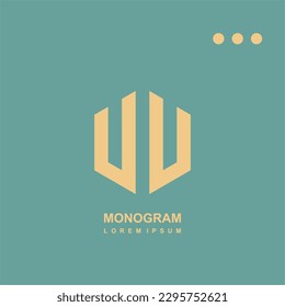 Monogram logo premium | logotype for business, brand, initial, consept. Premium UU or W logo. Elegant corporate identity. initial logo. signs and symbols