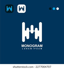 Monogram logo premium vector logotype for business, brand, initial, consept. Premium W logo. Elegant corporate identity