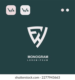 Monogram logo premium vector logotype for business, brand, initial, consept. Premium FH logo. Elegant corporate identity. initial logo