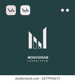 Monogram logo premium vector logotype for business, brand, initial, consept. Premium N logo. Elegant corporate identity. initial logo