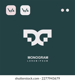 Monogram logo premium vector logotype for business, brand, initial, consept. Premium DD logo. Elegant corporate identity. initial logo