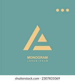 Monogram logo premium vector logotype for business, brand, initial, consept. Premium LA logo. Elegant corporate identity. initial logo