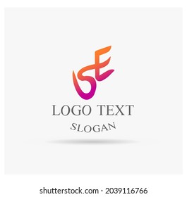 Monogram logo SE modern initial company logo vector design