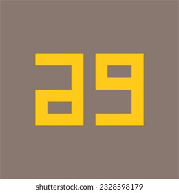 EL LOGOTIPO DE MONOGRAMA FORMA LA LETRA A Y LOS NÚMEROS 9