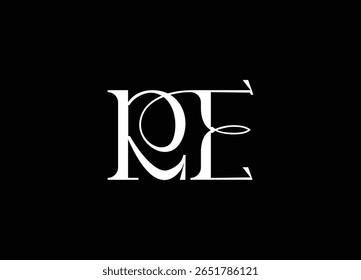 RE monogram logo signature icon