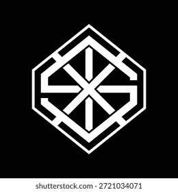 Monogram Logo SIX, ISX, XSI, SXI, IXS, ISX, XSI en forma geométrica, Classic Antiguas Vibrant, se puede aplicar a logotipos, Diseños de ropa, imágenes de redes sociales, materiales de impresión y varios propósitos de marca digital.