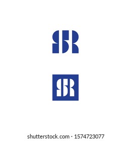 monogram logo SR letters in a modern style