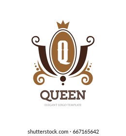 Monogram logo template with flourishes calligraphic elegant ornament elements. Identity design with letter for cafe, shop, store, restaurant, boutique, hotel, heraldic, fashion and etc.