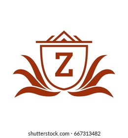 Monogram logo template with flourishes calligraphic elegant ornament elements. Identity design with letter for cafe, shop, store, restaurant, boutique, hotel, heraldic, fashion and etc.