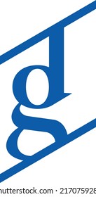 Monogramm-Logo-Vorlage mit Buchstabe dg