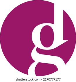 plantilla de logotipo de monograma con la letra DG