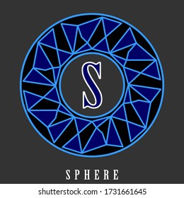 Monogram Logo Template. Universal vector design in a circle simple style. Good for cover, brand, page, greetings card, packaging, promotion, etc.