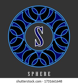 Monogram Logo Template. Universal vector design in a circle simple style. Good for cover, brand, page, greetings card, packaging, promotion, etc.