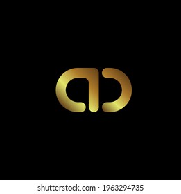 monogram logo text a c gold gradations