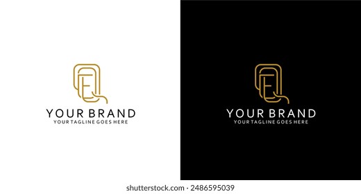 A monogram logo that has monoline elements that give the impression of cleanliness, simplicity, nodness and elegance