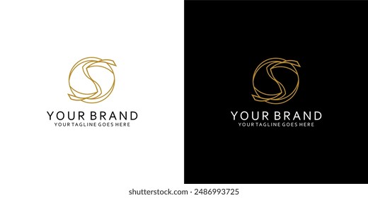 A monogram logo that has monoline elements that give the impression of cleanliness, simplicity, nodness and elegance