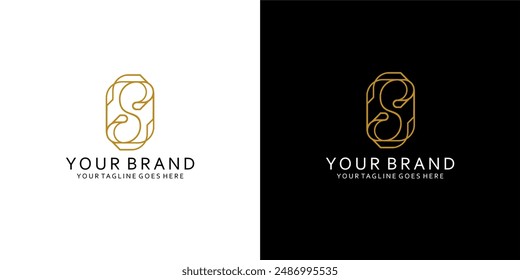 A monogram logo that has monoline elements that give the impression of cleanliness, simplicity, nodness and elegance