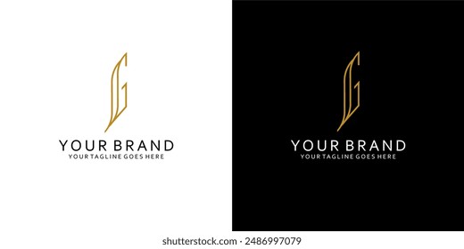 A monogram logo that has monoline elements that give the impression of cleanliness, simplicity, nodness and elegance