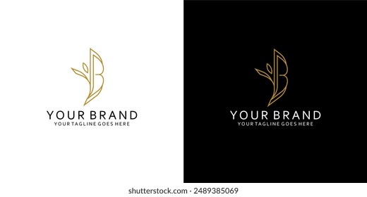 Ein Monogramm-Logo mit Monoline-Elementen, die den Eindruck von Sauberkeit, Einfachheit, Modernität und Eleganz vermitteln