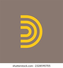 A MONOGRAM LOGO THAT SHAPES THE LETTER "D" WHICH IS SUITABLE FOR YOUR BRAND LOGO