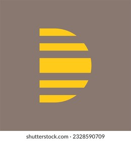 A MONOGRAM LOGO THAT SHAPES THE LETTER "D" WHICH IS SUITABLE FOR YOUR BRAND LOGO