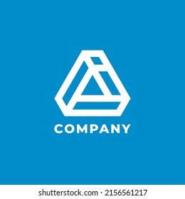 A monogram logo with a unique shape with the initials A and i if you look closely