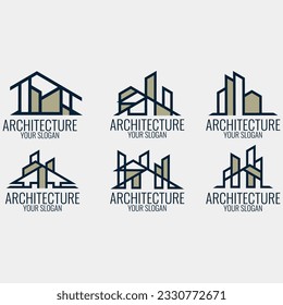 A monogram logo using the initials of the company name, creatively designed to resemble architectural blueprints or structural forms