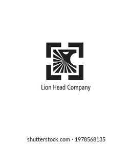 monogram logo vector lion head