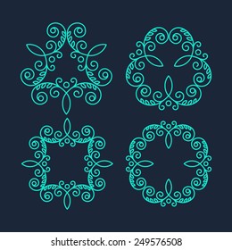 Monogram Logos. Vintage Vector Concepts.