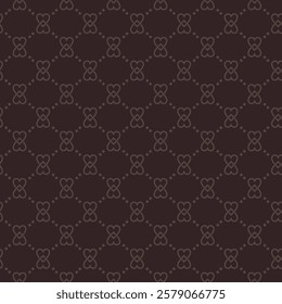 Monogram luxury heart pattern seamless browm