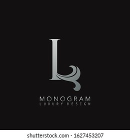 Monogram Luxury Initial Letter L Logo Icon, simple luxuries business vector design concept.