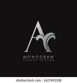 Monogram Luxury Initial Letter A Logo Icon, simple luxuries business vector design concept.