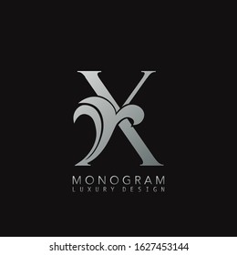 Monogram Luxury Initial Letter X Logo Icon, simple luxuries business vector design concept.