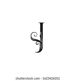Monogram Luxury Initial Logo Letter J vector design concept luxury floral leaf  for luxuries business identity.