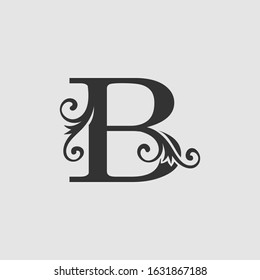 Monogram Luxury Letter B Initial Logo Stock Vector (Royalty Free ...