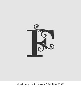 Monogram Luxury Letter F  Initial  Logo Icon  vector design concept.