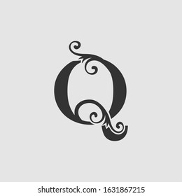 Monogram Luxury Letter Q Initial  Logo Icon  vector design concept.
