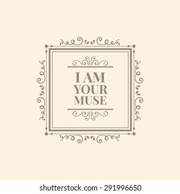 Monogram  luxury logo template with elegant ornament elements. Luxury elegant design for cafe, restaurant, boutique, hotel, shop, jewelry.